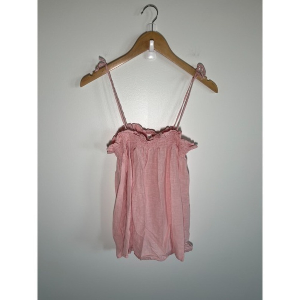 Coquette Balletcore Dainty Fairy Bow Ruffle Womens Top Pink S